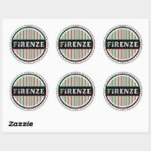 Firenze City Pride Embleem – Italiaanse identiteit Ronde Sticker (Vel)