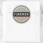Firenze City Pride Embleem – Italiaanse identiteit Ronde Sticker (Tas)