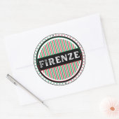 Firenze City Pride Emblem – Italian Identity Ronde Sticker (Envelop)