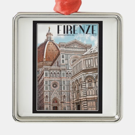 Firenze Duomo Metalen Ornament (Voorkant)