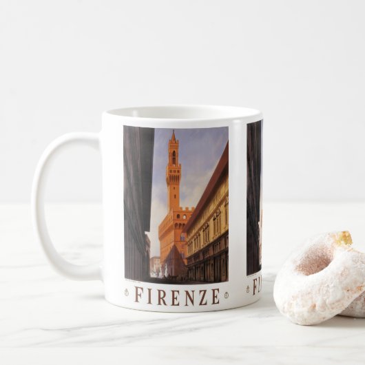 Firenze, Firenze, Palazzo Vecchio,  Italië Koffiemok (Met donut)