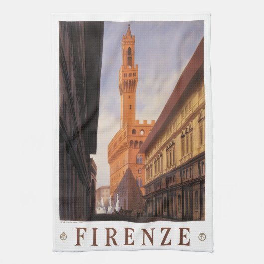 Firenze, Firenze, Palazzo Vecchio,  Italië Theedoek (Verticaal)