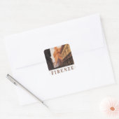 Firenze, Firenze, Palazzo Vecchio,  Italië Vierkante Sticker (Envelop)
