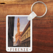 Firenze, Florence, Palazzo Vecchio, Oud Italië Sleutelhanger (Achterkant)