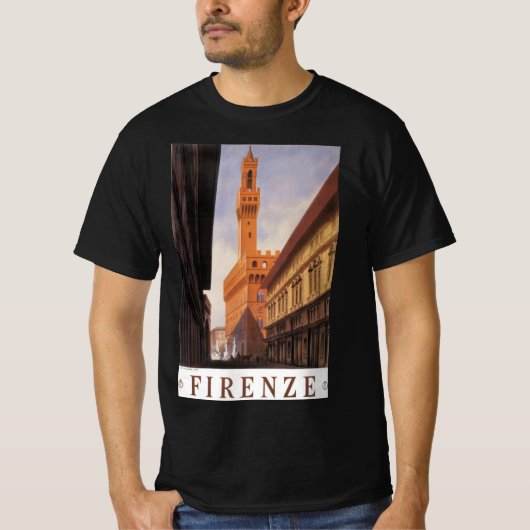 Firenze, Florence, Palazzo Vecchio, Oud Italië T-shirt (Voorkant)