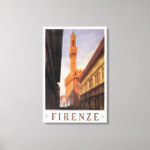 Firenze, Florence, Palazzo Vecchio, Oude Italië Canvas Afdruk (Voorkant)