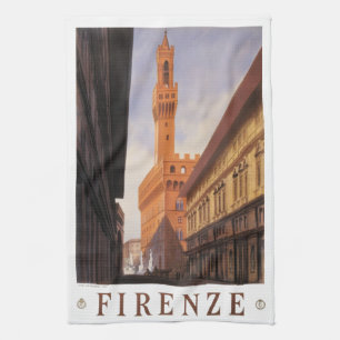 Firenze, Florence, Palazzo Vecchio, Oude Italië Theedoek