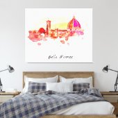 ** Firenze Florence Panorama Italië AP12 Italiaans Canvas Afdruk (Insitu (Slaapkamer))