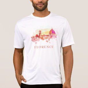 ** Firenze Florence Panorama Italië AP12 Italiaans T-shirt