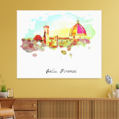 ** Firenze Florence Panorama Italië Italiaans AP12 Canvas Afdruk (Insitu (Woonkamer))