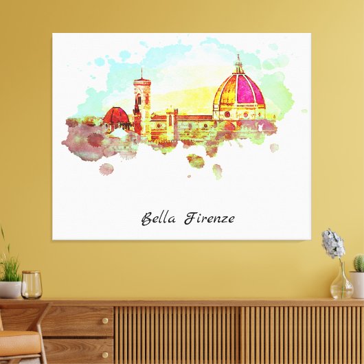 ** Firenze Florence Panorama Italië Italiaans AP12 Canvas Afdruk (Insitu (Woonkamer))