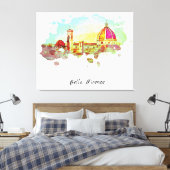 ** Firenze Florence Panorama Italië Italiaans AP12 Canvas Afdruk (Insitu (Slaapkamer))