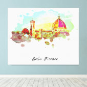 ** Firenze Florence Panorama Italië Italiaans AP12 Canvas Afdruk (Insitu (Houten vloer))