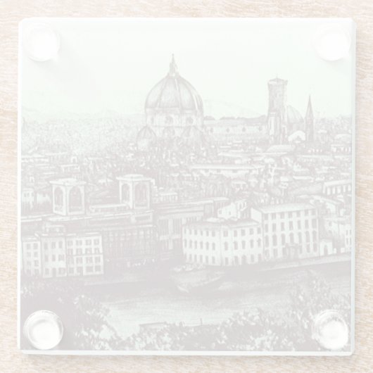 Firenze Glazen Onderzetter (Achterkant)