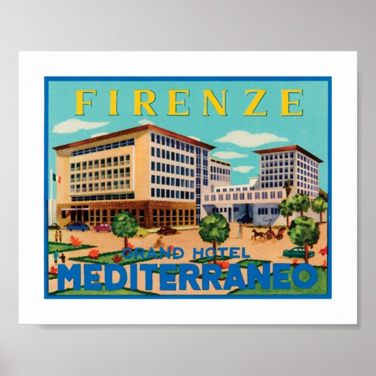 Firenze Grand Hotel Mediterraneo Poster (Voorkant)