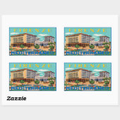 Firenze Grand Hotel Mediterraneo Rechthoekige Sticker (Vel)