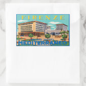 Firenze Grand Hotel Mediterraneo Rechthoekige Sticker (Tas)