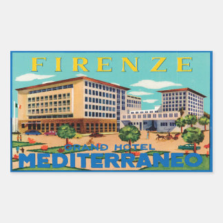 Firenze Grand Hotel Mediterraneo Rechthoekige Sticker