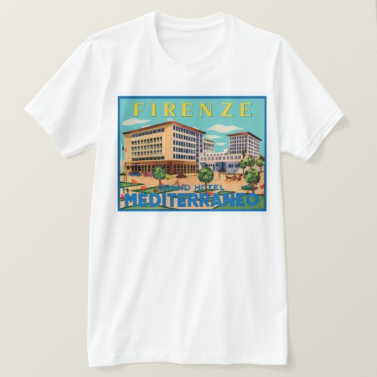 Firenze Grand Hotel Mediterraneo T-shirt (Design voorkant)