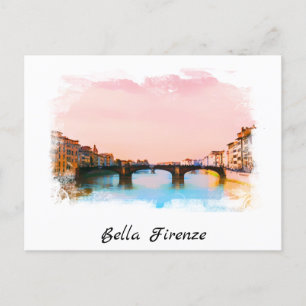 ** Firenze Italia AP12 Florence Italiaans Taal Briefkaart