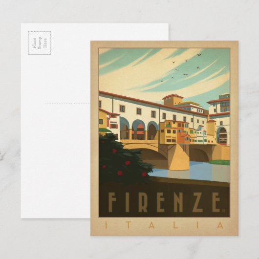 Firenze, Italia Briefkaart (Voorkant / Achterkant)
