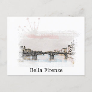 ** Firenze Italia Florence Italiaanse AP12-taal Briefkaart