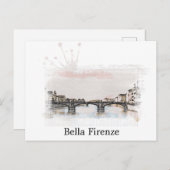 ** Firenze Italia Florence Italiaanse AP12-taal Briefkaart (Voorkant / Achterkant)