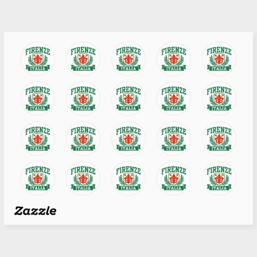 Firenze Italia Ronde Sticker (Vel)