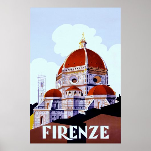 Firenze ~ Italiaans reisposter. Poster (Voorkant)