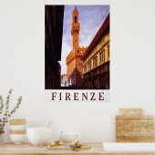 Firenze ~  Italiaanse reisposter. Poster (Keuken)