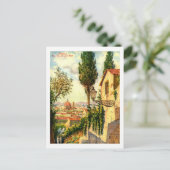 Firenze, Italië, mooie straatbeeld Vintage Briefkaart (Staand voorkant)