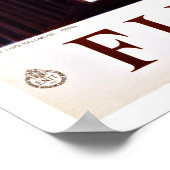 Firenze Italië Palazzo Vecchio Vintage Travel Poster (Hoek)