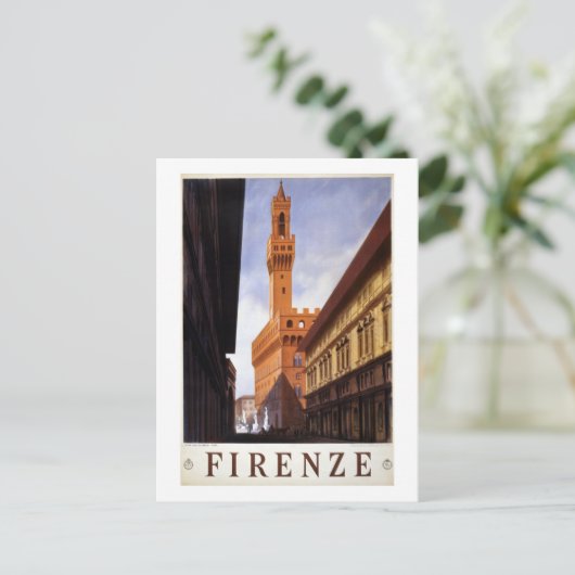  Firenze Italië Reis Briefkaart (Staand voorkant)