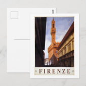  Firenze Italië Reis Briefkaart (Voorkant / Achterkant)