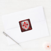 Firenze Mettalic Emblem Vierkante Sticker (Envelop)