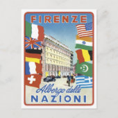 Firenze Nazioni Travel Poster Briefkaart (Voorkant)