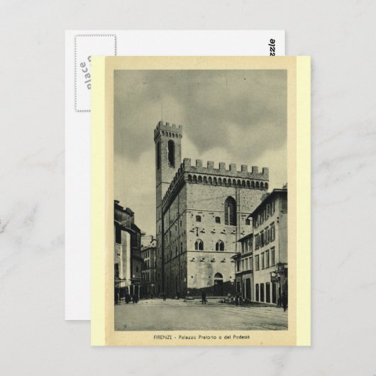 Firenze Palazzio Pretorio 1 Briefkaart (Voorkant / Achterkant)