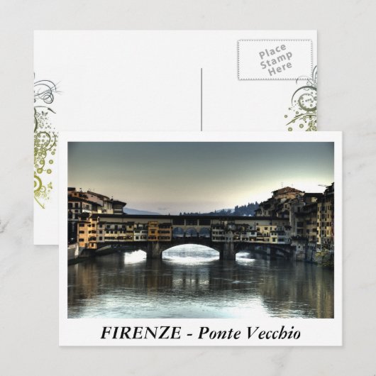 FIRENZE - Ponte Vecchio Briefkaart (Voorkant / Achterkant)