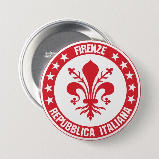 Firenze Ronde Button 7,6 Cm (Voorkant /achterkant)