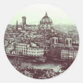 Firenze Ronde Sticker (Voorkant)
