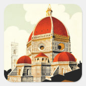 Firenze Vierkante Sticker (Voorkant)