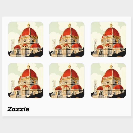 Firenze Vierkante Sticker (Vel)