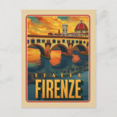 Firenze, Vintage Italië Briefkaart (Voorkant)