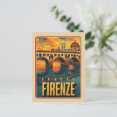 Firenze, Vintage Italië Briefkaart (Staand voorkant)