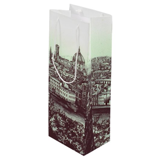 Firenze Wijn Cadeautas (Voorkant Gekanteld)