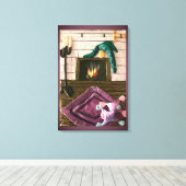 Fireplace Canvas Afdruk (Insitu (Houten vloer))