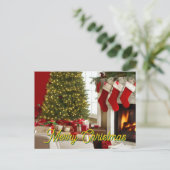 Fireplace Christmas Greetings Feestdagenkaart (Staand voorkant)