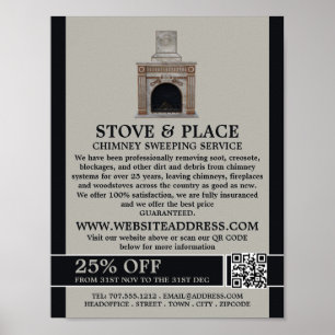 Fireplace Design, Chimney Sweservice Poster