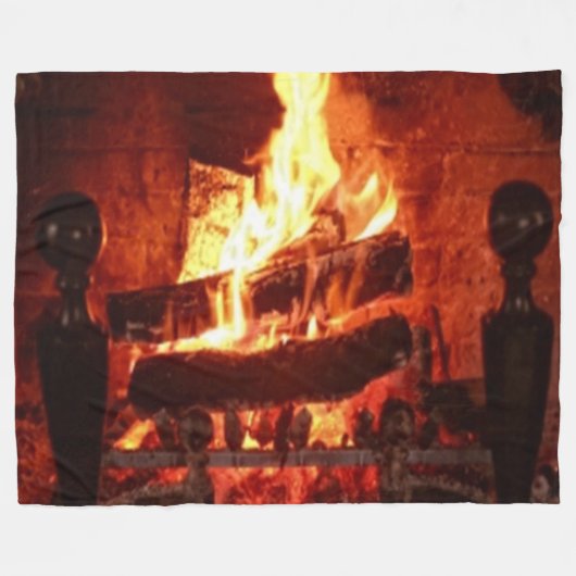 FIREPLACE FLEECE DEKEN (Voorkant (Horizontaal))