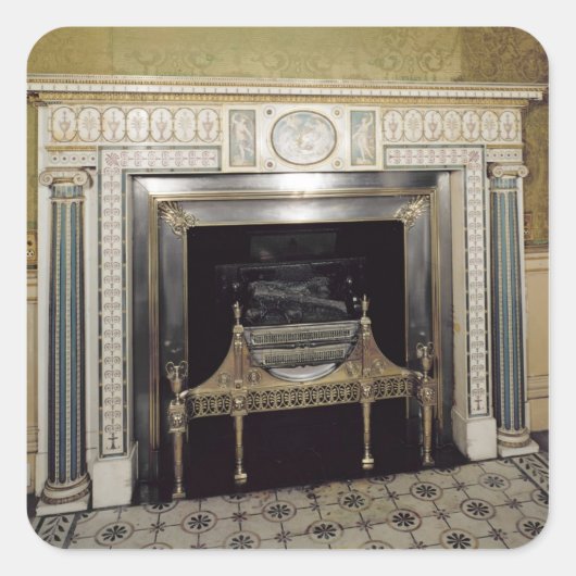 Fireplace from Syon House, Middlesex, c.1760 Vierkante Sticker (Voorkant)